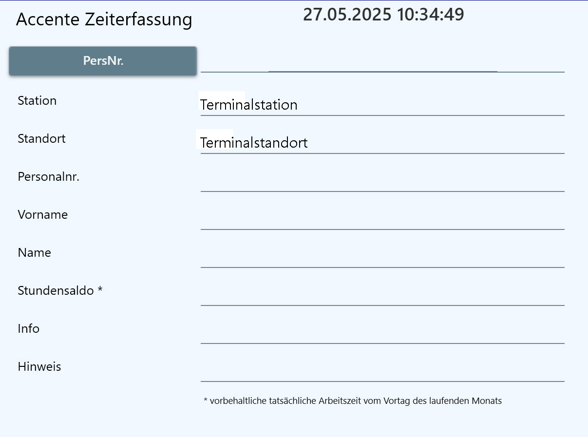 Arbeitszeit registrieren Zeiterfassungsterminal